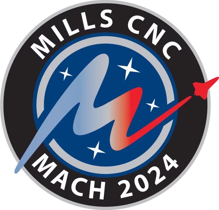 Space Logo for Mills CNC at MACH 2024